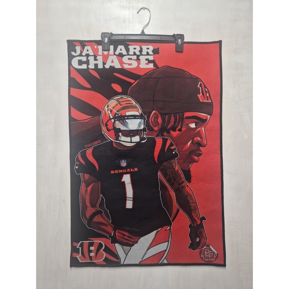 Ja'Marr Chase Graphic Illustration Bengals Rug